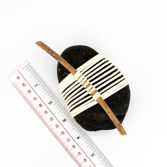 "Beauty in Eternity" Zen home decor - Wrapped Rock with twig handmade in Canada - Picture 6 of 7